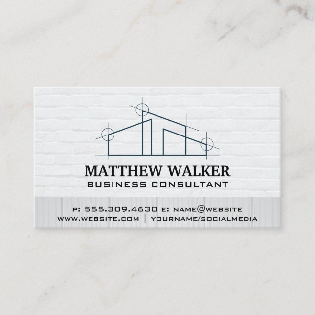 Architect | Home Repair Services Business Card (Front)