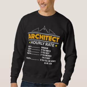 Architect Hourly Rate Funny Handyman Dad Sweatshirt