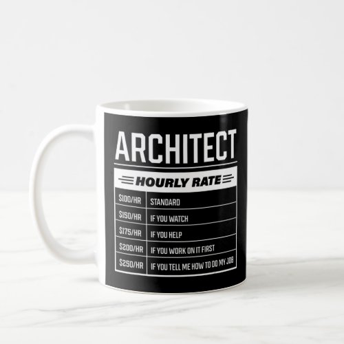 Architect Hourly rate Funny Job Title Profession W Coffee Mug
