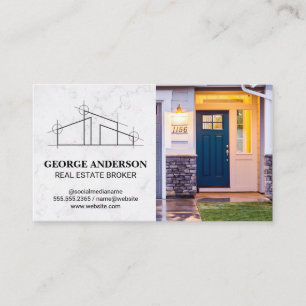 Architect House Logo House Porch Walkway Business Card