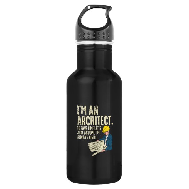 Architect - I'm An Architect Stainless Steel Water Bottle (Front)