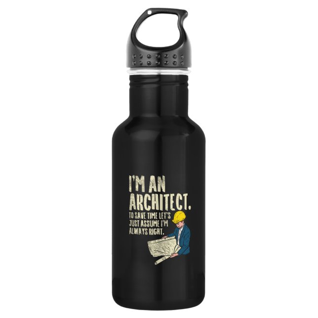 Architect - I'm An Architect Stainless Steel Water Bottle (Front)