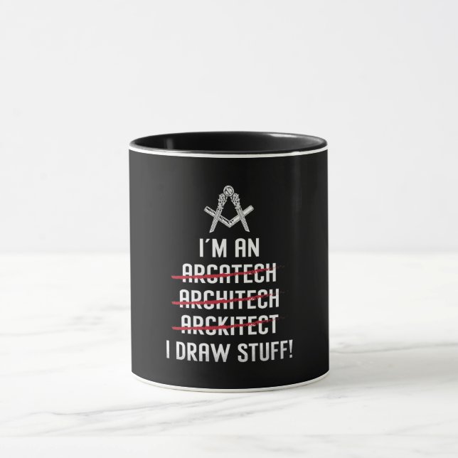 Architect I'm An I Draw Stuff Job Architecture Mug (Center)