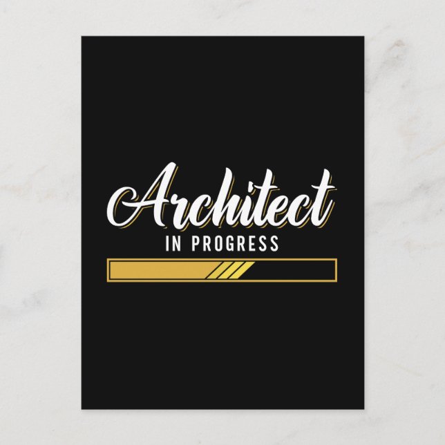 Architect In Progress Architects Job Architecture Holiday Postcard (Front)