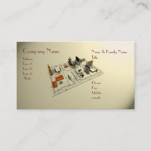 Customizable Architect Interior Business Cards