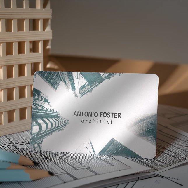 Architect Interior Designer Buildings Sky Skyline Business Card (Creator Uploaded)