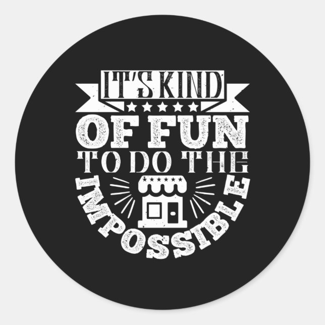 Architect -It's A Kind Of Fun To Do The Impossible Classic Round Sticker (Front)