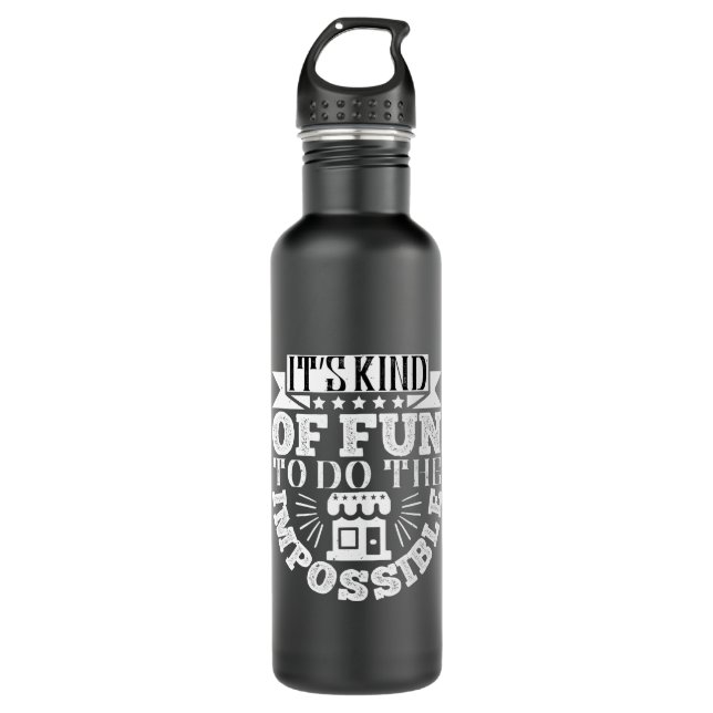 Architect -It's A Kind Of Fun To Do The Impossible Stainless Steel Water Bottle (Front)