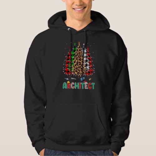 Architect Leopard Red White Green Plaid Christmas  Hoodie