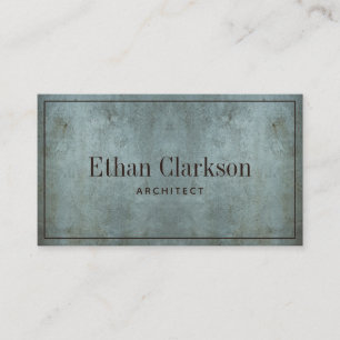 Architect Modern Grunge Blue Gray Texture Business Card