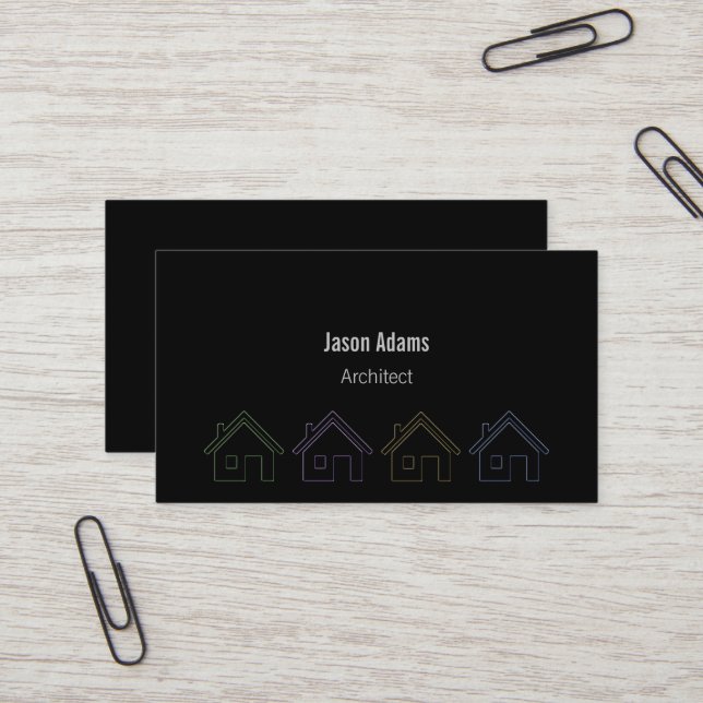 Architect | Modern Houses Business Card (Front/Back In Situ)