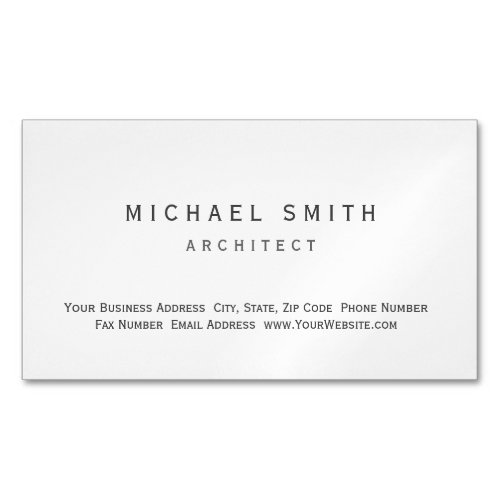Architect Modern Simple Minimal Business Card