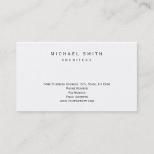 Architect Modern Simple Minimal Business Card