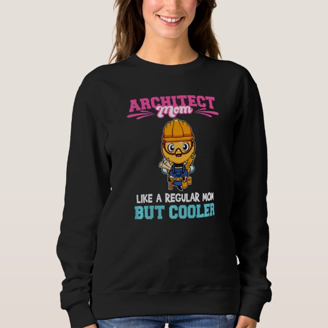 Architect Mom Like A Regualr Mom But Cooler Premiu Sweatshirt (Front)