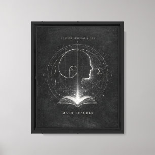 Architect of Future Minds Math Teacher Art Canvas Print