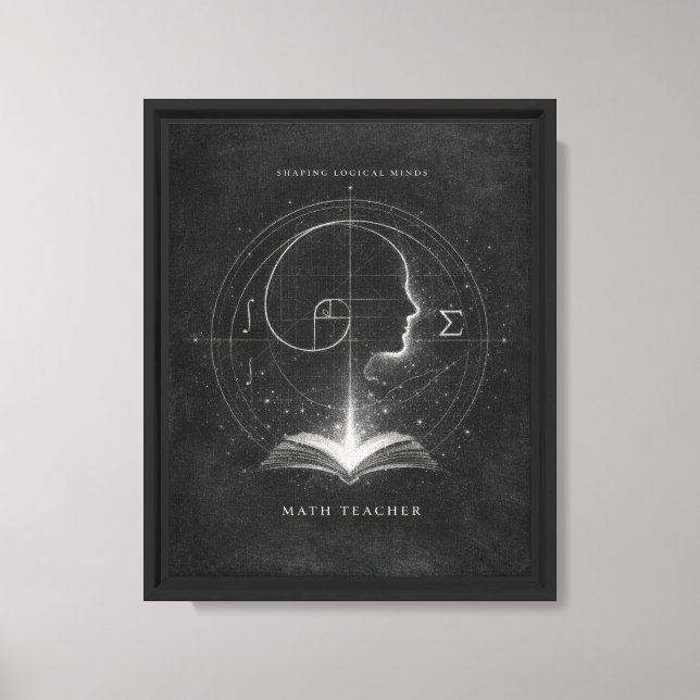 Architect of Future Minds Math Teacher Art Canvas Print (Front)