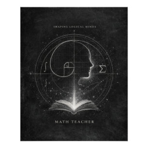 Architect of Future Minds Math Teacher Art Poster