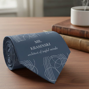 Architect of Joyful Minds Personalized Teacher Neck Tie