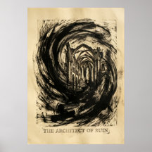 Architect of Ruin Black Spiral Spirit Drawing
