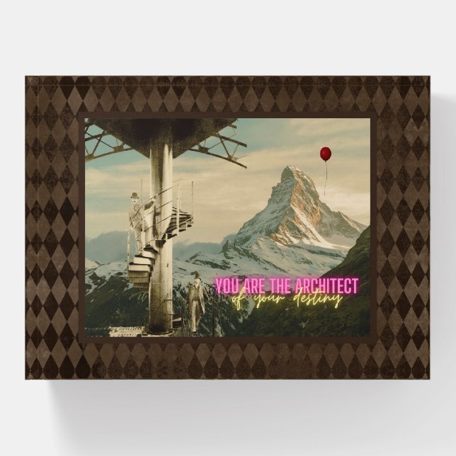 Architect of Your Destiny Surreal Collage   Paperweight (Front)