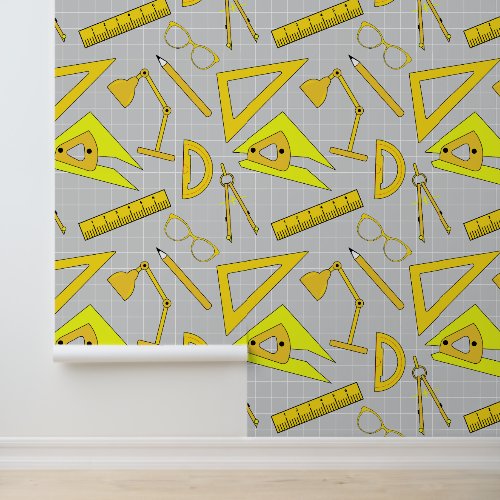 Architect Office Architectural Drawing Supplies Wallpaper
