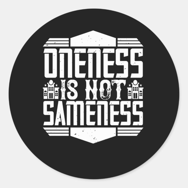 Architect - Oneness Is Sameness Classic Round Sticker (Front)
