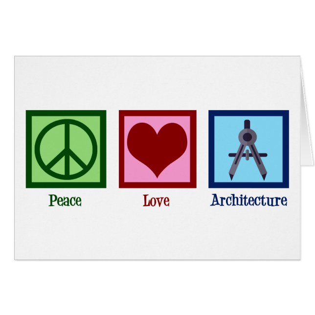 Architect Peace Love Architecture Cards (Front Horizontal)