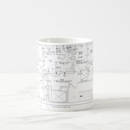 architect plans coffee mug