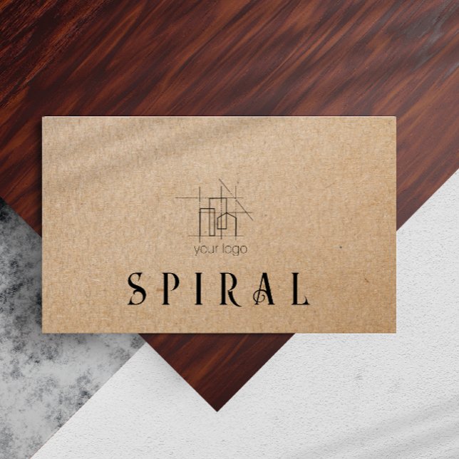 Architect Professional Add Your Logo Kraft Paper Business Card (Architect Professional Add Your Logo Kraft Paper Business Card)