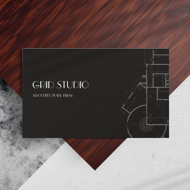 Architect Professional Branding Qr Code Black Business Card (Architect Professional Branding Qr Code Black Business Card)