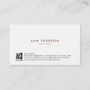 Architect Professional Skills Simple Minimal Business Card