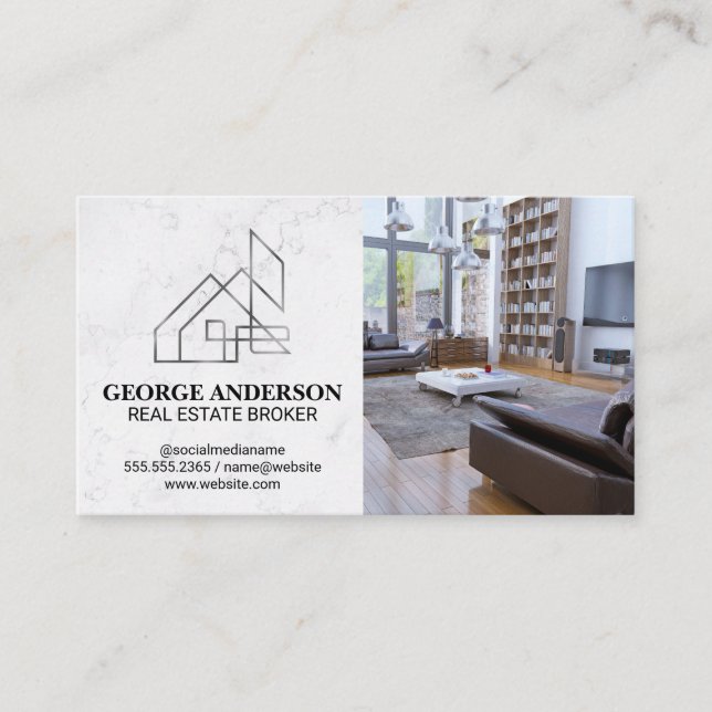 Architect Real Estate Logo  Business Card (Front)