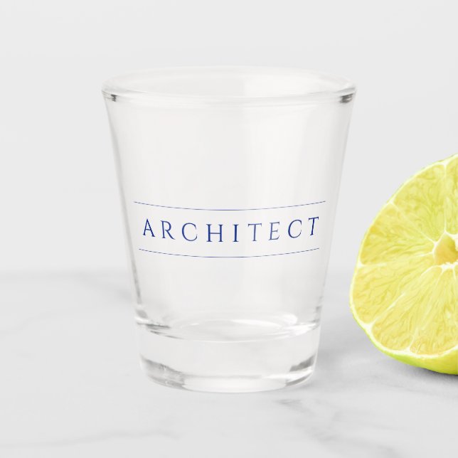ARCHITECT Shot Glass / Navy Blue (Front)