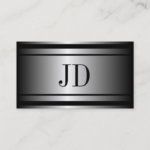 Customizable Architect Silver Metal Metallic Business Cards