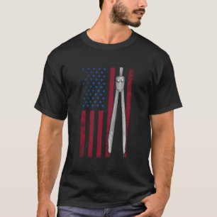 Architect Student Architecture American Flag Compa T-Shirt