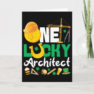 Architect Student Architecture St Patricks Day One Card