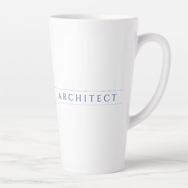 ARCHITECT Tall Latte Mug / Navy (Right)