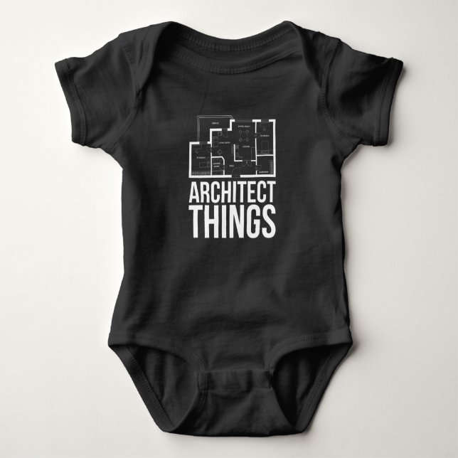 Architect Things Architecture Baby Bodysuit (Front)