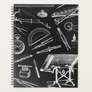 Architect Tools Planner Black White