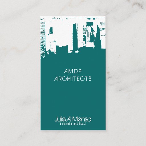 Customizable Architect Upside Downtown Skyline Business Card Templates