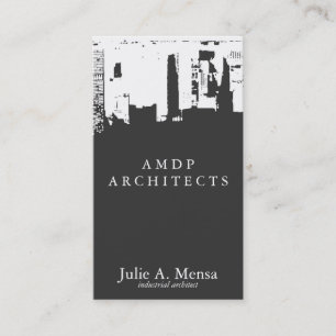 Architect Upside Downtown Skyline Creative Business Card