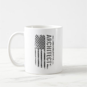 Architect USA Flag Distressed design Coffee Mug