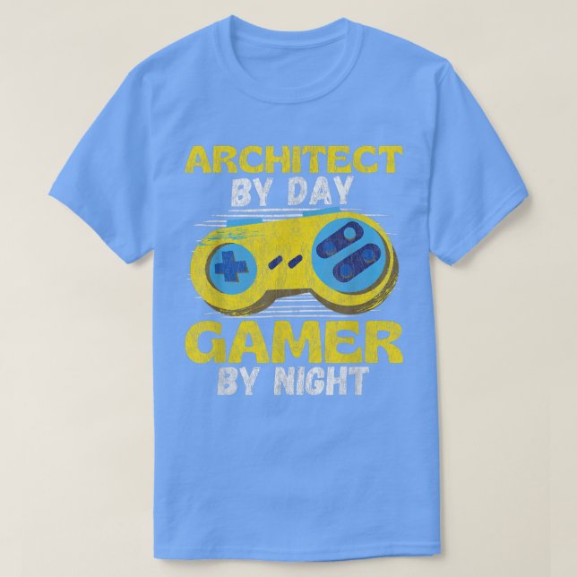 Architect Video Games Gamer Graphic Novelty Sarcas T-Shirt (Design Front)