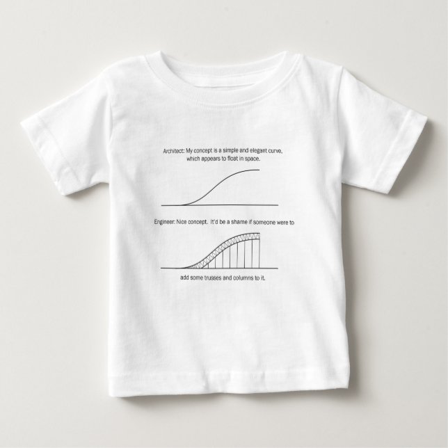 Architect vs Engineer Baby T-Shirt (Front)