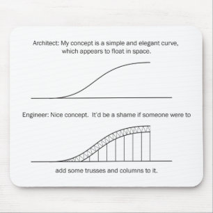 Architect vs Engineer Mouse Pad