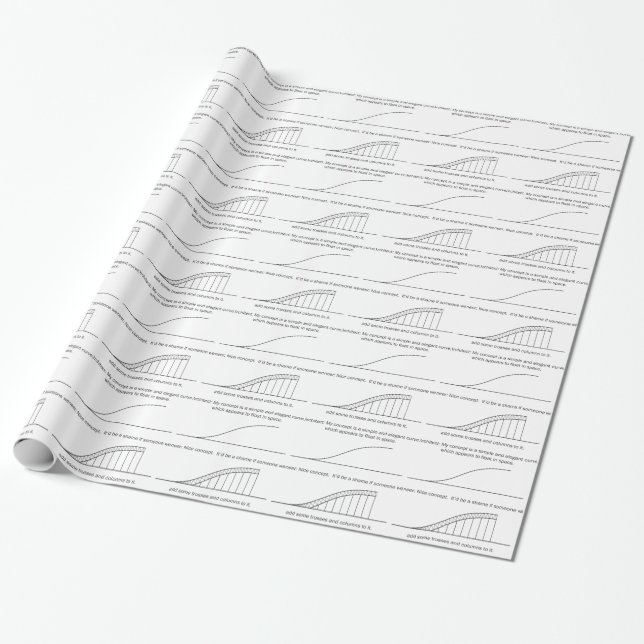 Architect vs Engineer Wrapping Paper (Unrolled)