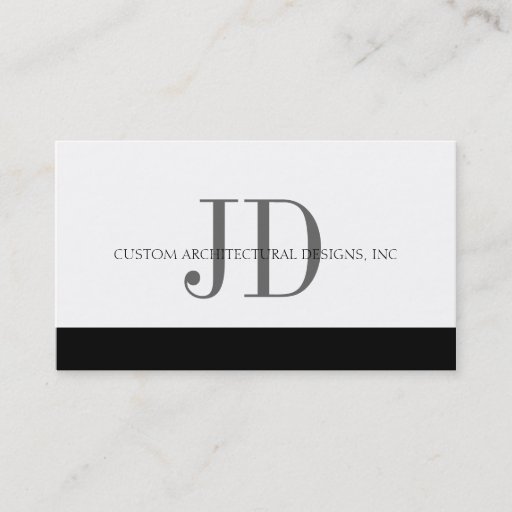 Customizable Architect White/White - Available Letterhead - Business Cards