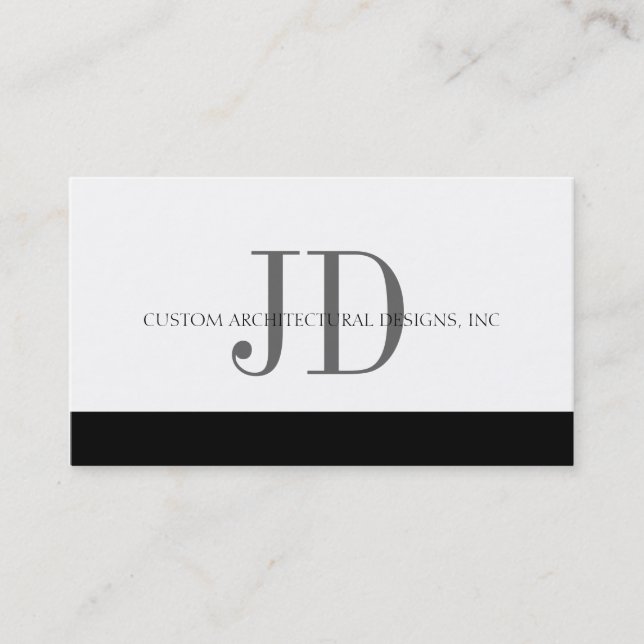 Architect White/White - Available Letterhead - Business Card (Front)
