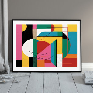 Architectonic Rhythm – Color & Curve Geometry Poster