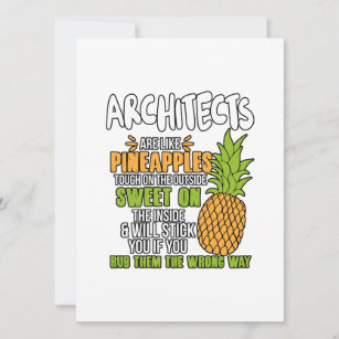 Architects Are Like Pineapples. Holiday Card